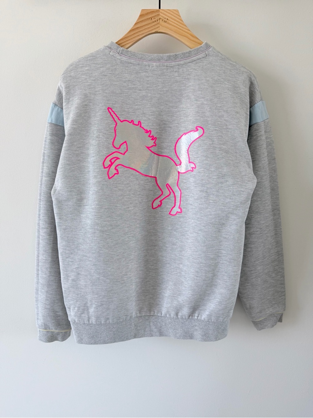 Puma x Sophia Webster Gray Unicorn Graphic Crewneck Sweatshirt S - Picture 9 of 10